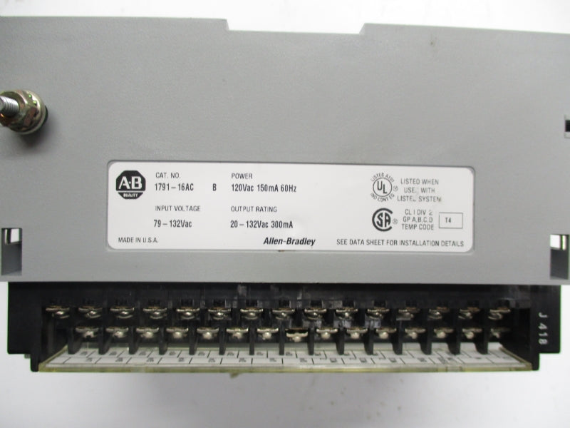 ALLEN BRADLEY 1791-16AC 132VAC NSNP