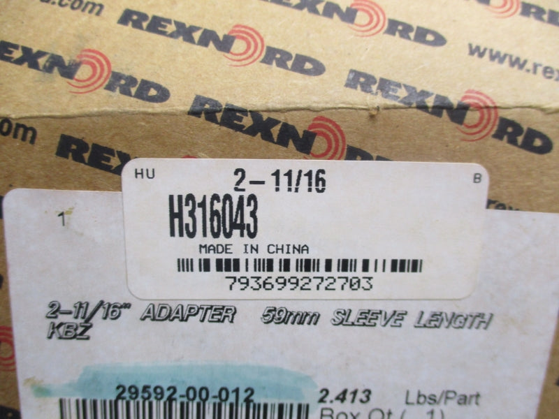 REXNORD H316043 NSMP
