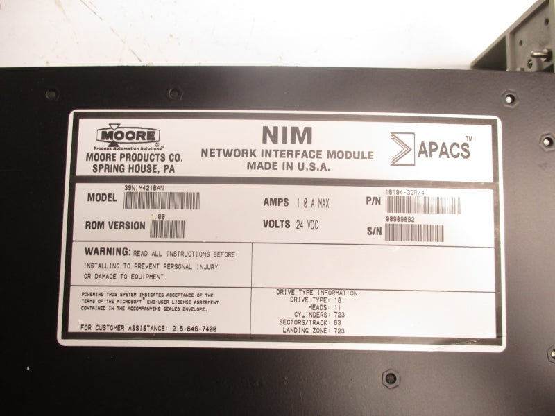 MOORE 39NIM421BAN 24VDC 1A NSNP