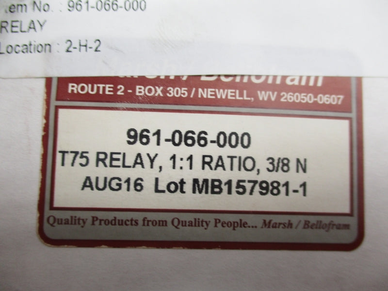 MARSH 961-066-000 250PSI NSMP
