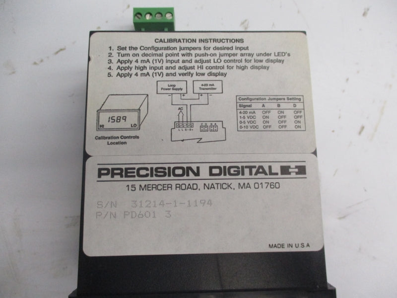 PRECISION DIGITIAL PD6013 5VDC NSMP