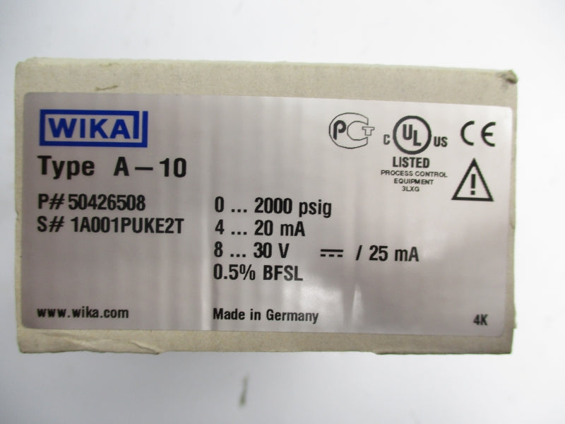 WIKA 50426508 30V 2000PSI NSMP