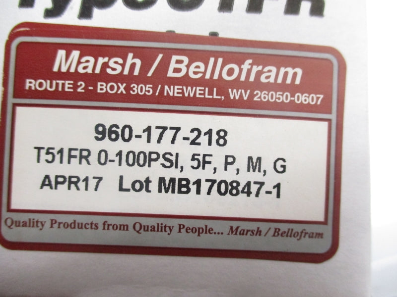 MARSH BELLOFRAM 960-176-000 250PSI NSMP