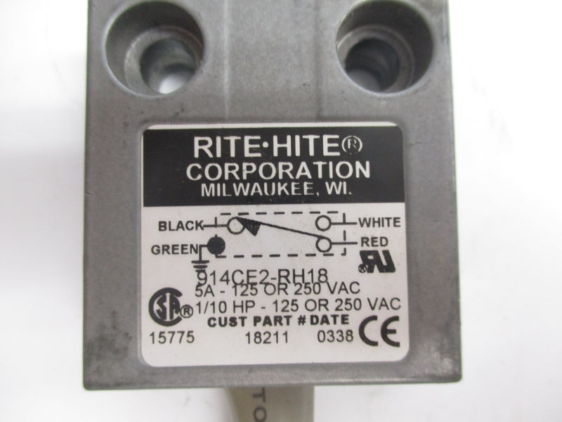 RITE HITE 914CE2-RH18 125-250VAC 5A NSNP