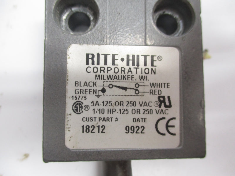 RITE HITE 18212 1225-250VAC 5A UNMP