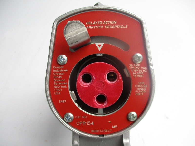 CROUSE HINDS CPR154 REV. 7 250VAC 20A NSMP