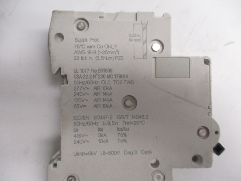 SCHNEIDER ELECTRIC M9F22102 277V 2A UNMP