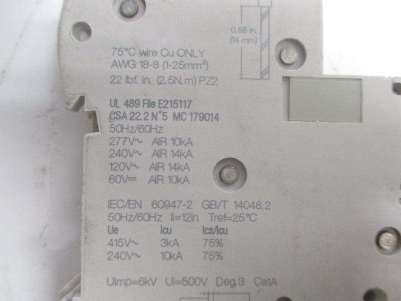 SCHNEIDER ELECTRIC M9F43103 277V 3A UNMP
