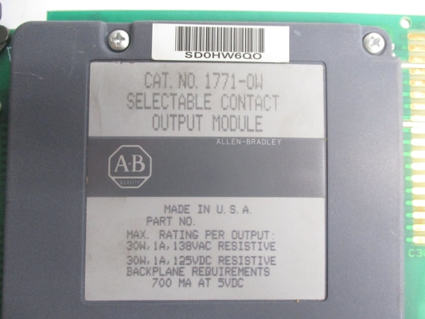 ALLEN BRADLEY 1771-OW 138VAC 1A (NO TERMINAL) UNMP