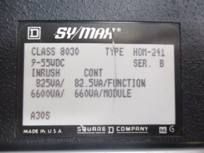 SQUARE D 8030HOM-241 SER. B 6600VAC UNMP