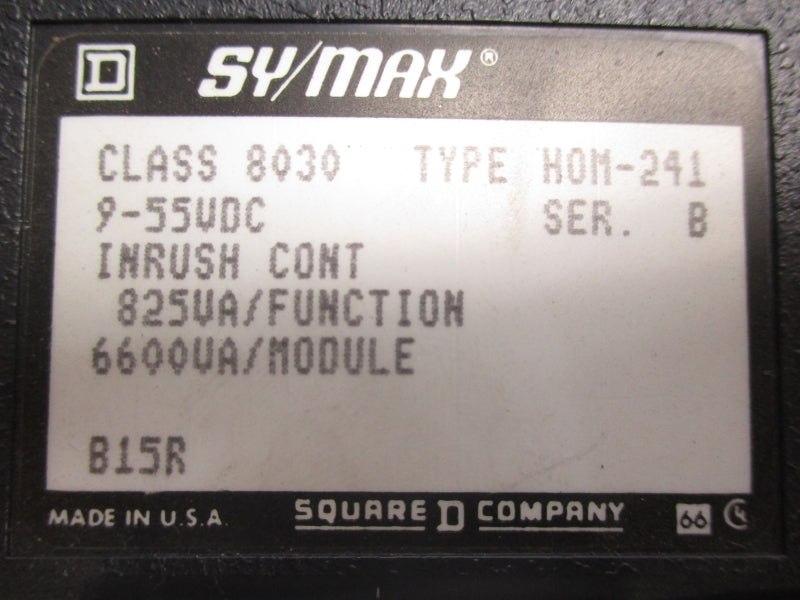 SQUARE D 8030HOM-241 SER. B 9-55VDC UNMP