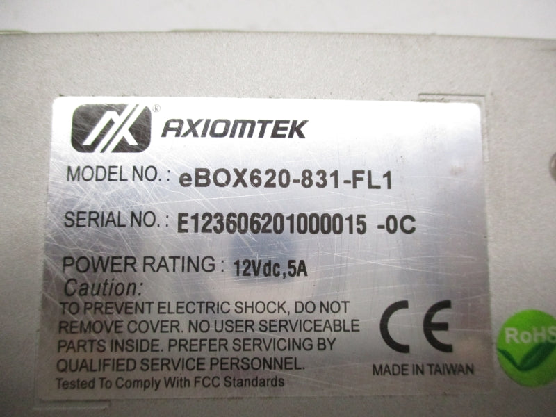 AXIOMTEK EBOX620-831-FL1 12VDC 5A NSMP