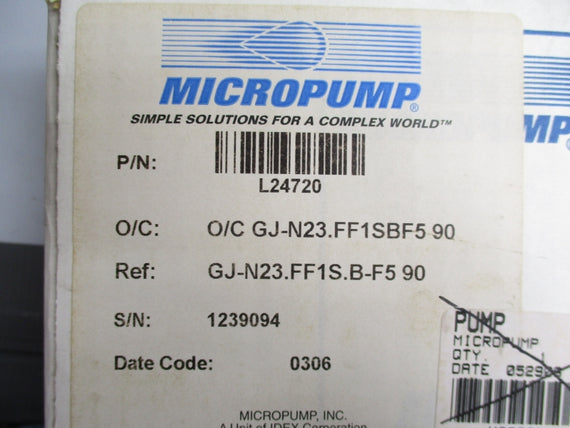 MICROPUMP GJ-N23.FF1S.B-F590 NSMP