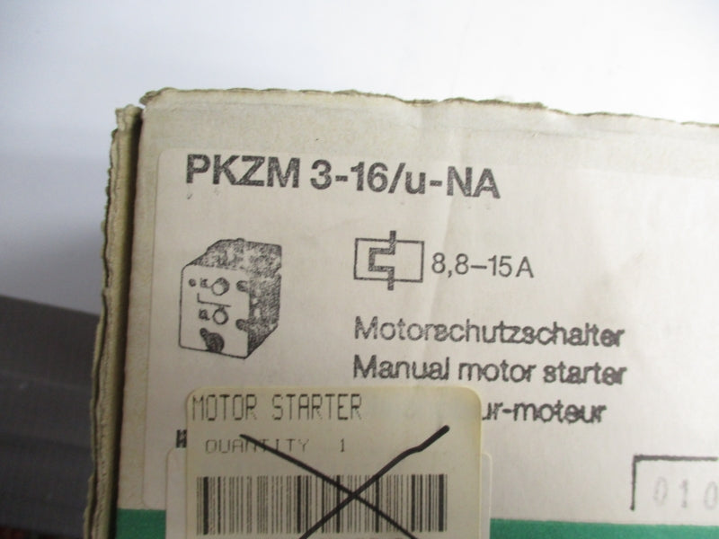 KLOCKNER MOELLER PKZM3-16-U-NA 600VAC 8.8-15A NSMP