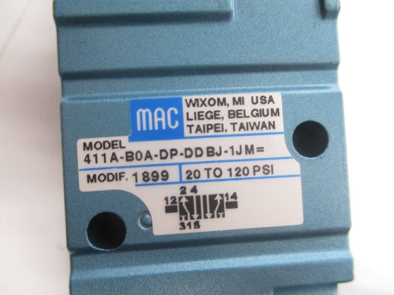 MAC 411A-B0A-DP-DDBJ-1JM 12VDC 120PSI NSMP