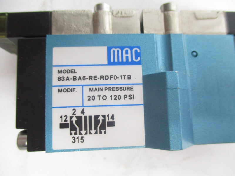 MAC 83A-BA6-RE-RDF0-1TB 24VDC 120PSI NSMP
