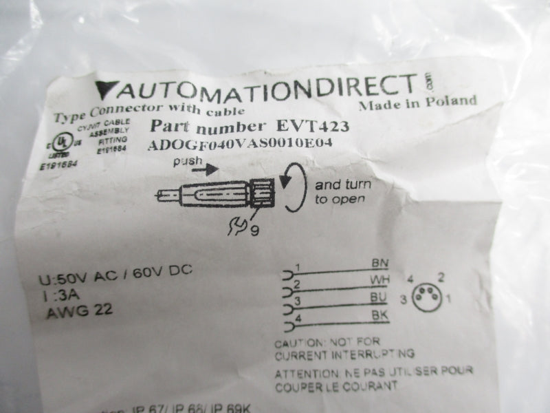 AUTOMATION DIRECT EVT423 60VDC 3A NSMP