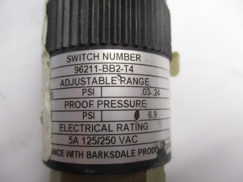 BARKSDALE 96211-BB2-T4 125/250VAC 5A 6.9PSI UNMP