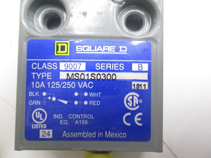 SQUARE D MS01S0300 SER. B 125/250VAC 10A NSNP