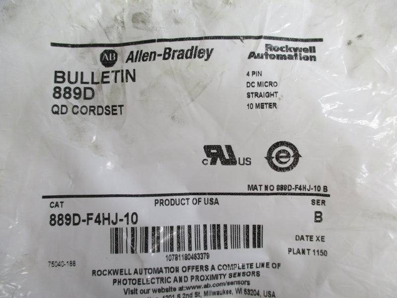 ALLEN BRADLEY 889D-F4HJ-10 SER. B 260V 4A NSMP