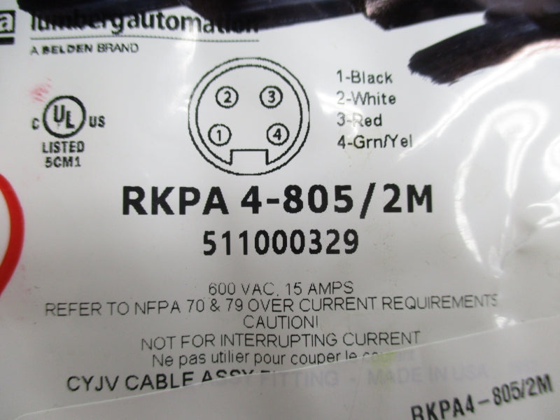 BELDEN LUMBERG AUTOMATION 511000191 600VAC 15A NSMP