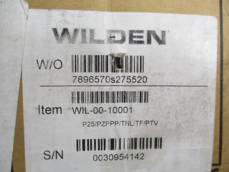 WILDEN WIL-00-10001 P25/PZPPP/TNL/TF/PTV NSMP