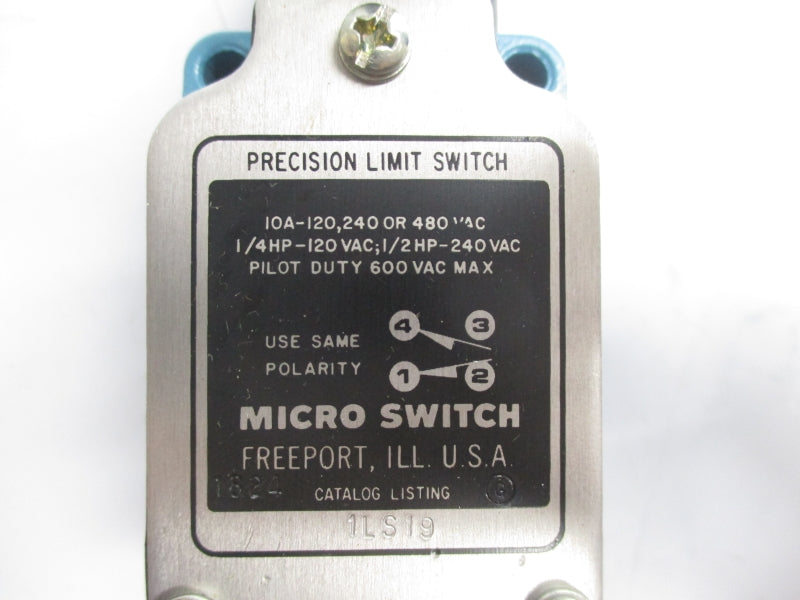 MICRO SWITCH 1LS19 600VAC 10A UNMP