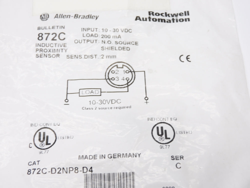 ALLEN BRADLEY 872C-D2NP8-D4 SER. C 10-30VDC NSMP