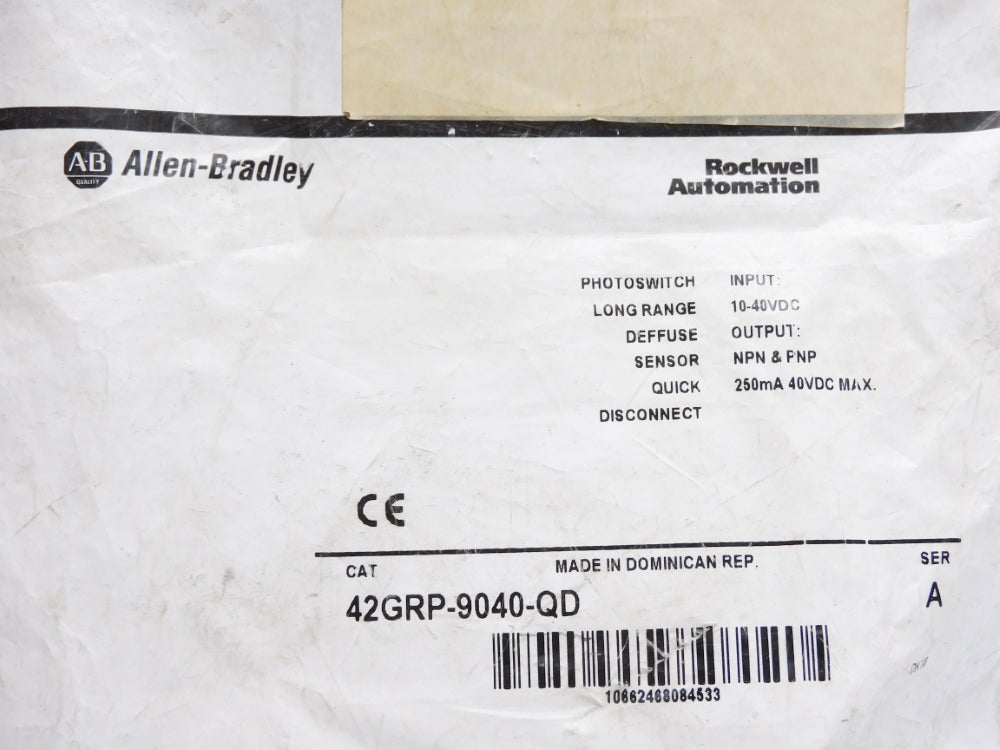 ALLEN BRADLEY 42GRP-9040-QD SER. A 10-40VDC NSMP