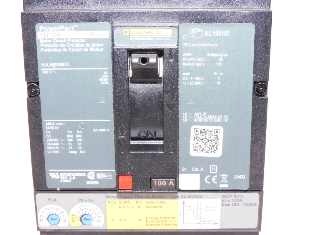 SQUARE D HJL36100M73 SER. 1 600V 100A NSNP