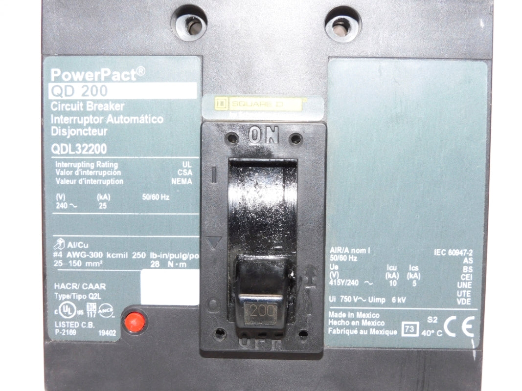 SQUARE D QDL32200 240V 200A NSNP