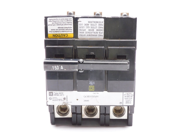 SQUARE D QOB3150VH 150A 240V NSNP