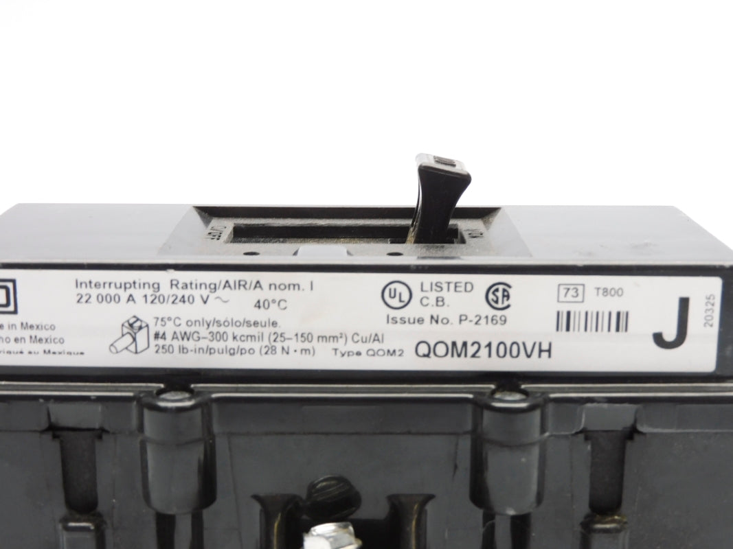 SQUARE D QOM2100VH 120/240V 100A NSNP