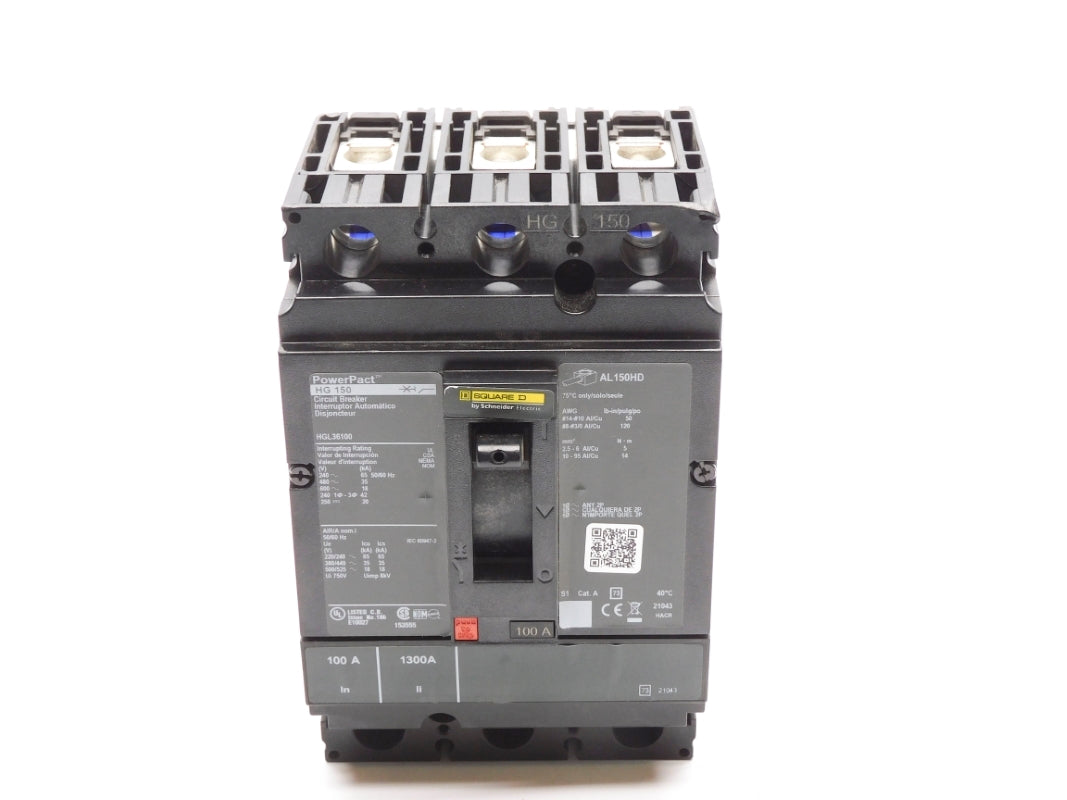 SQUARE D HGL36100 600V 100A NSNP