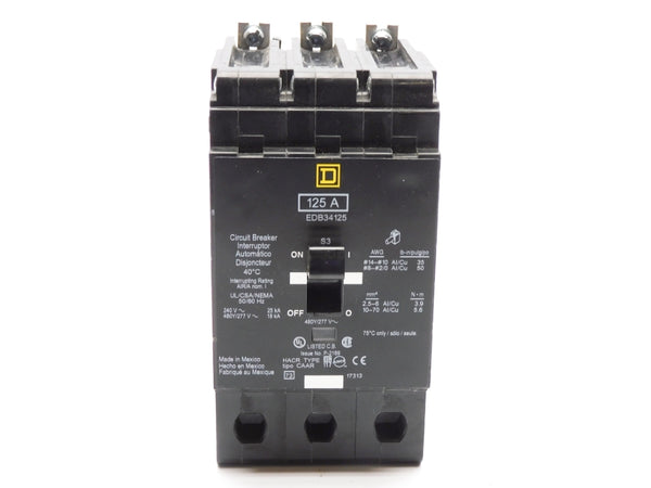 SQUARE D EDB34125 277V 125A NSNP