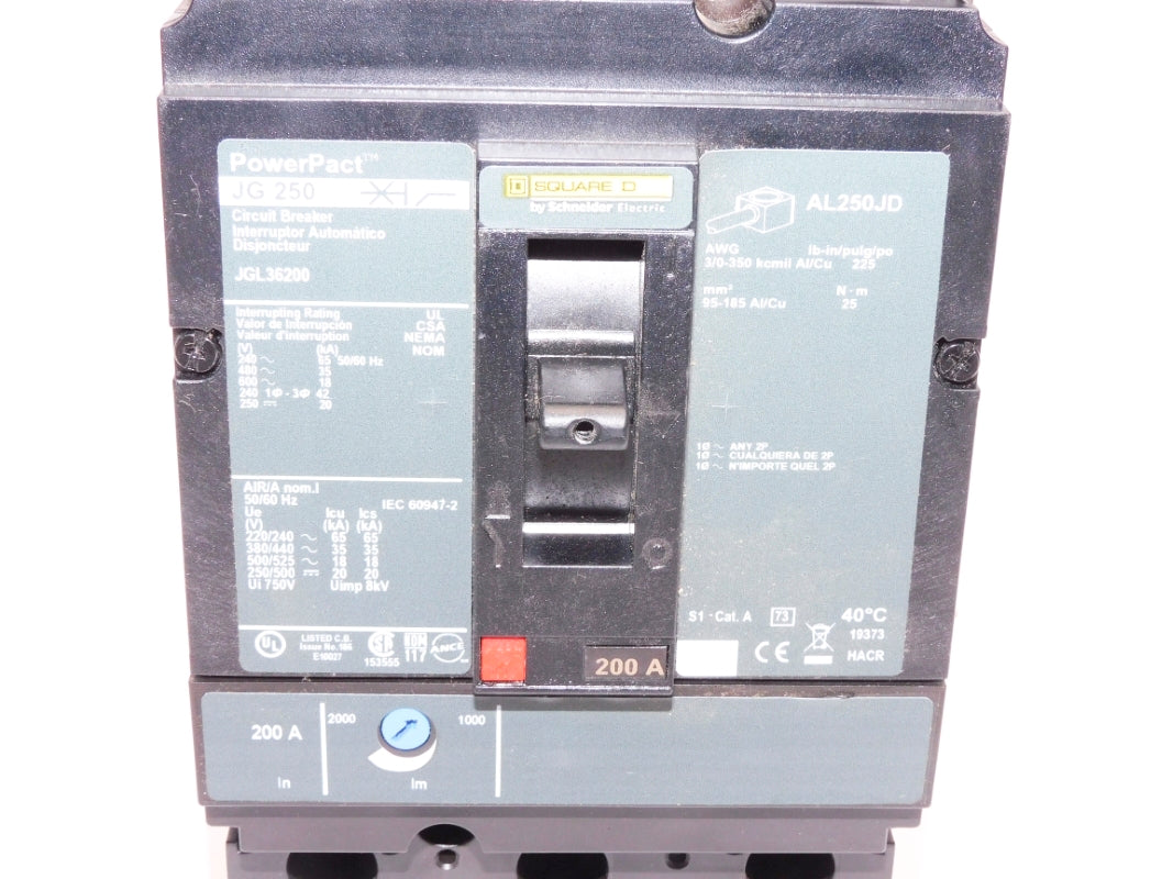 SQUARE D JGL36200 600V 200A NSNP