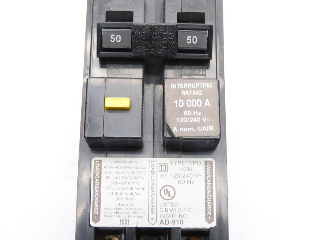 SQUARE D HOM250GFI 120/240V 50A NSNP