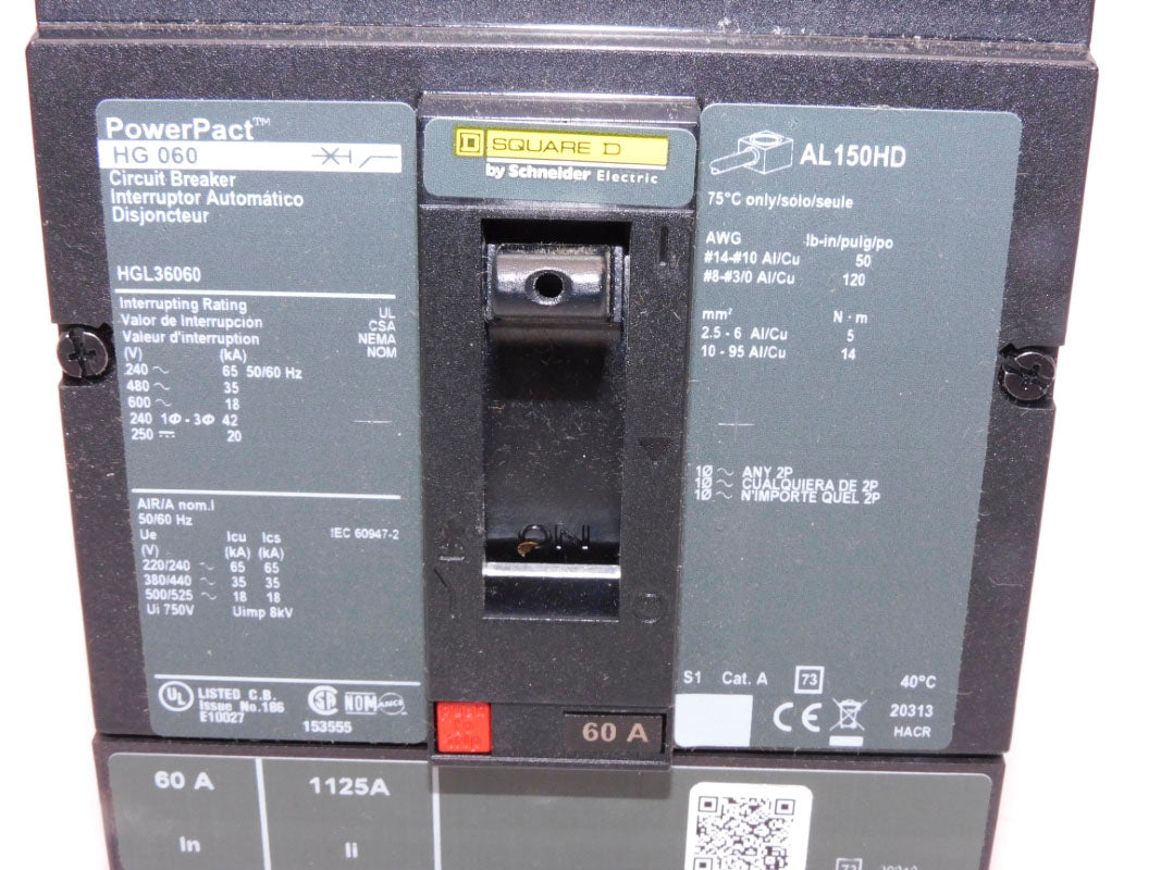 SQUARE D HGL36060 60A 600V NSMP