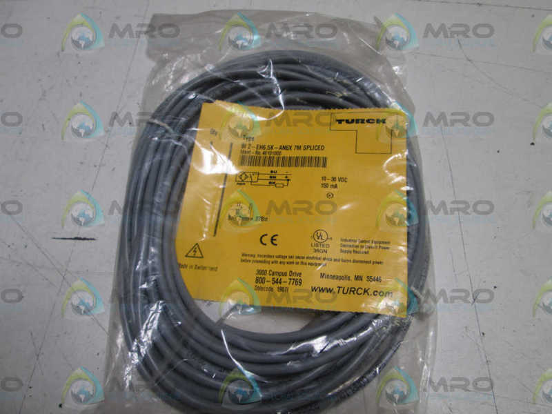 TURCK PROXIMITY SENSOR SPLICED BI 2-EH6.5K-AN6X 7M NSMP