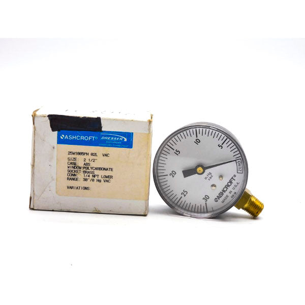 ASHCROFT 25W1005PH02LVAC 30"/0-HGVAC NSMP
