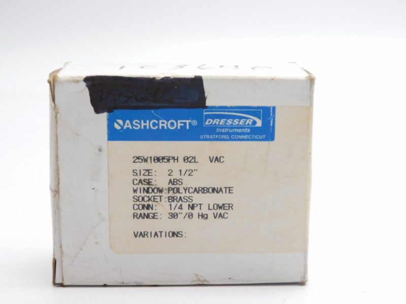 ASHCROFT 25W1005PH02LVAC 30"/0-HGVAC NSMP