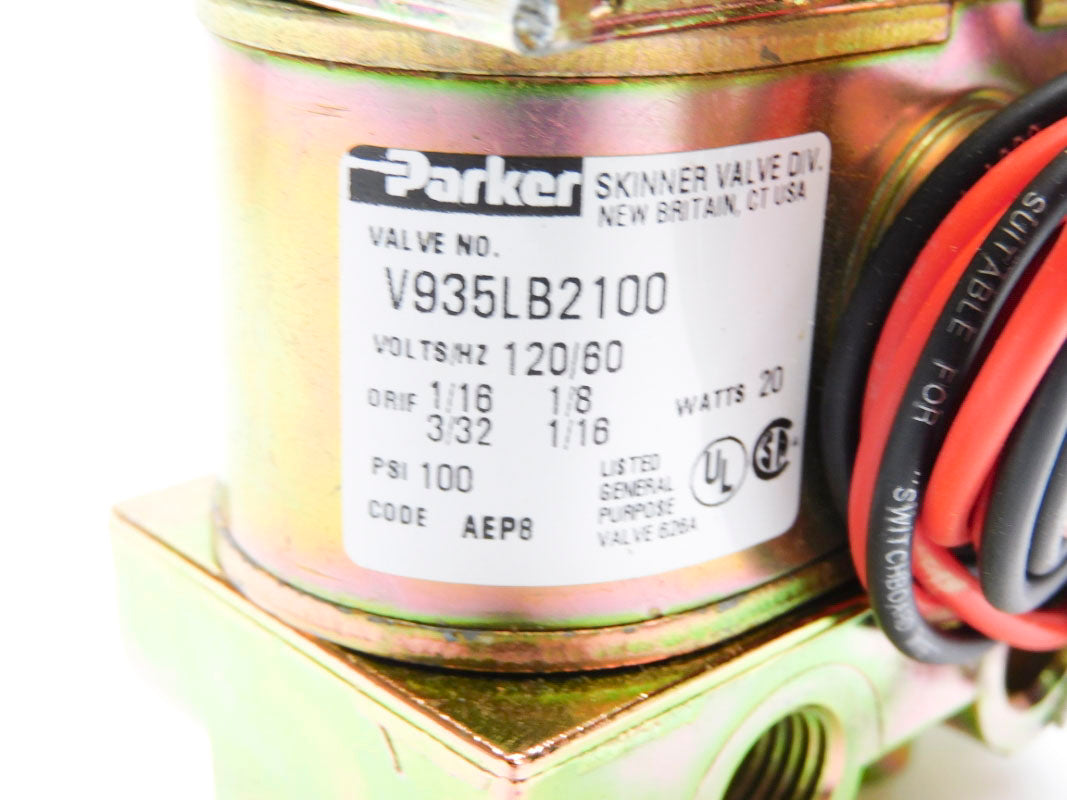 PARKER V935LB2100AB6A0Z 120V 100PSI 1/16" NSMP