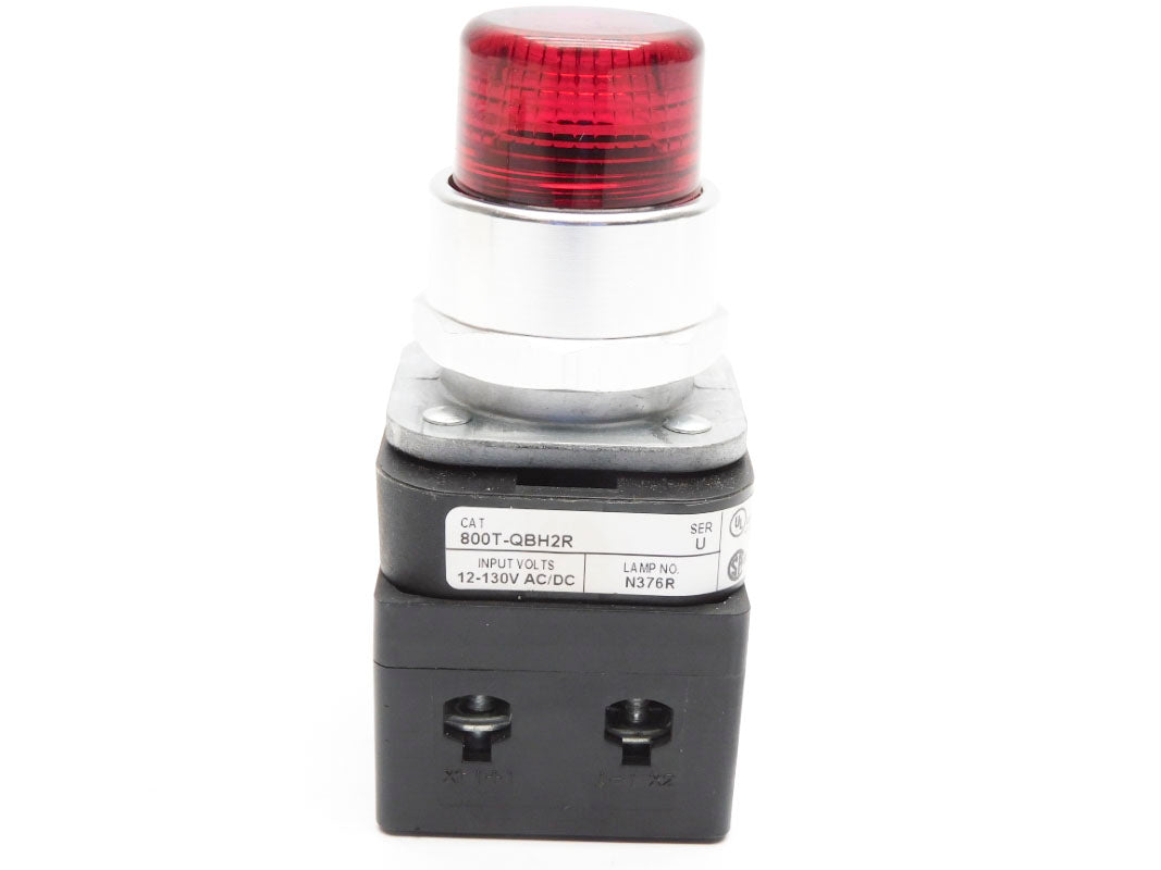ALLEN BRADLEY 800T-QBH2R SER. U 12-130VAC/DC (WH) NSMP