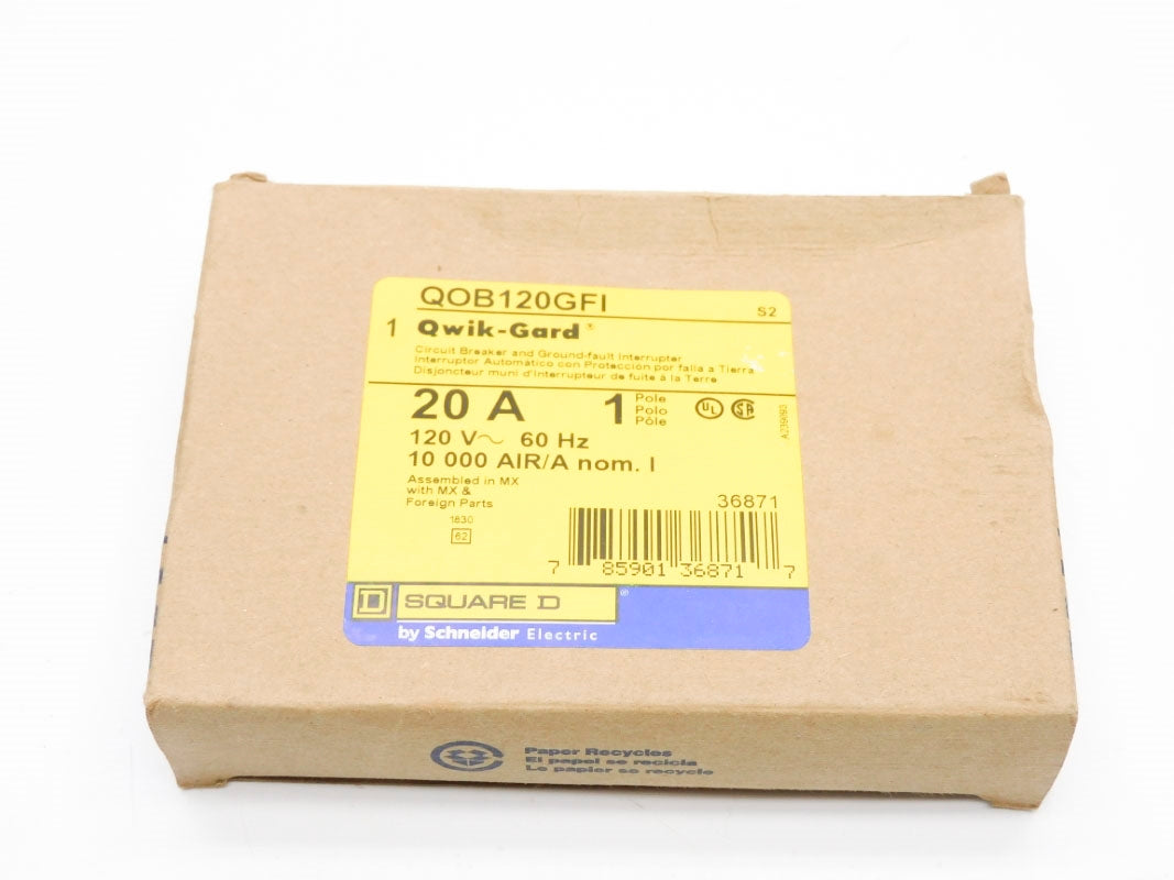 SQUARE D QOB120GFI 120V 20A NSMP