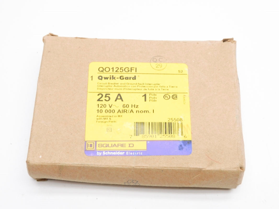 SQUARE D QO125GFI 120V 25A NSMP