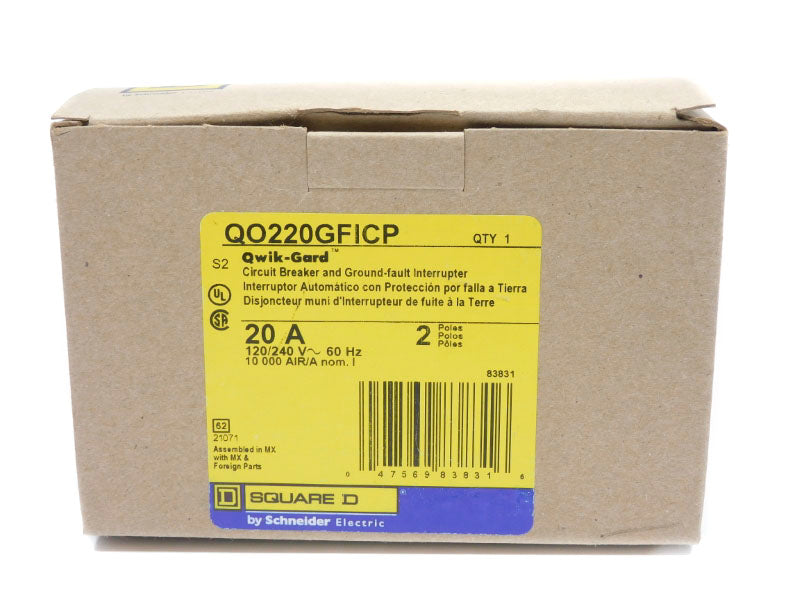 SQUARE D QO220GFICP 120/240V 20A NSMP