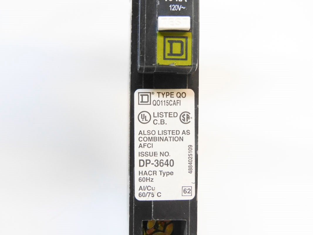 SQUARE D QO115CAFI 120V 15A NSMP
