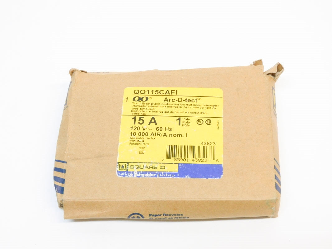 SQUARE D QO115CAFI 120V 15A NSMP