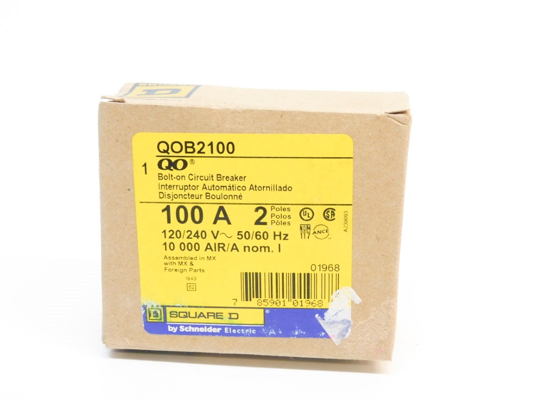 SQUARE D QOB2100 120/240V 100A NSMP