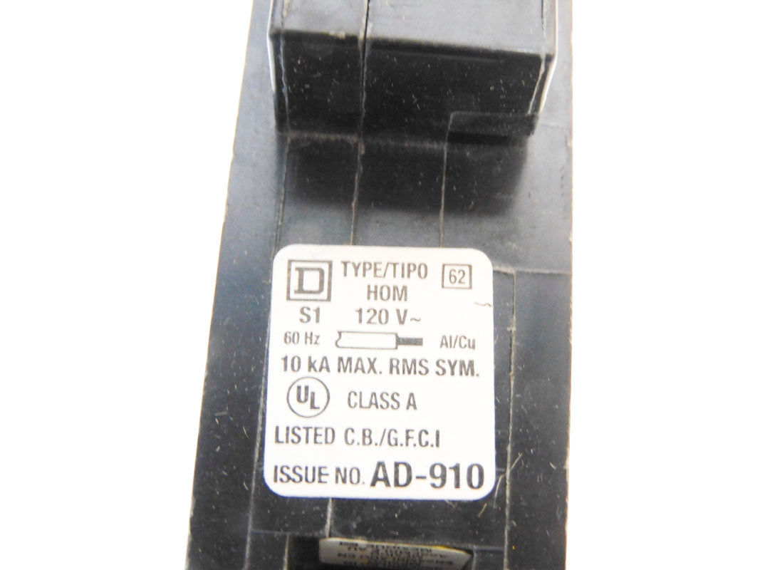 SQUARE D HOM120GFI 120V 20A NSMP
